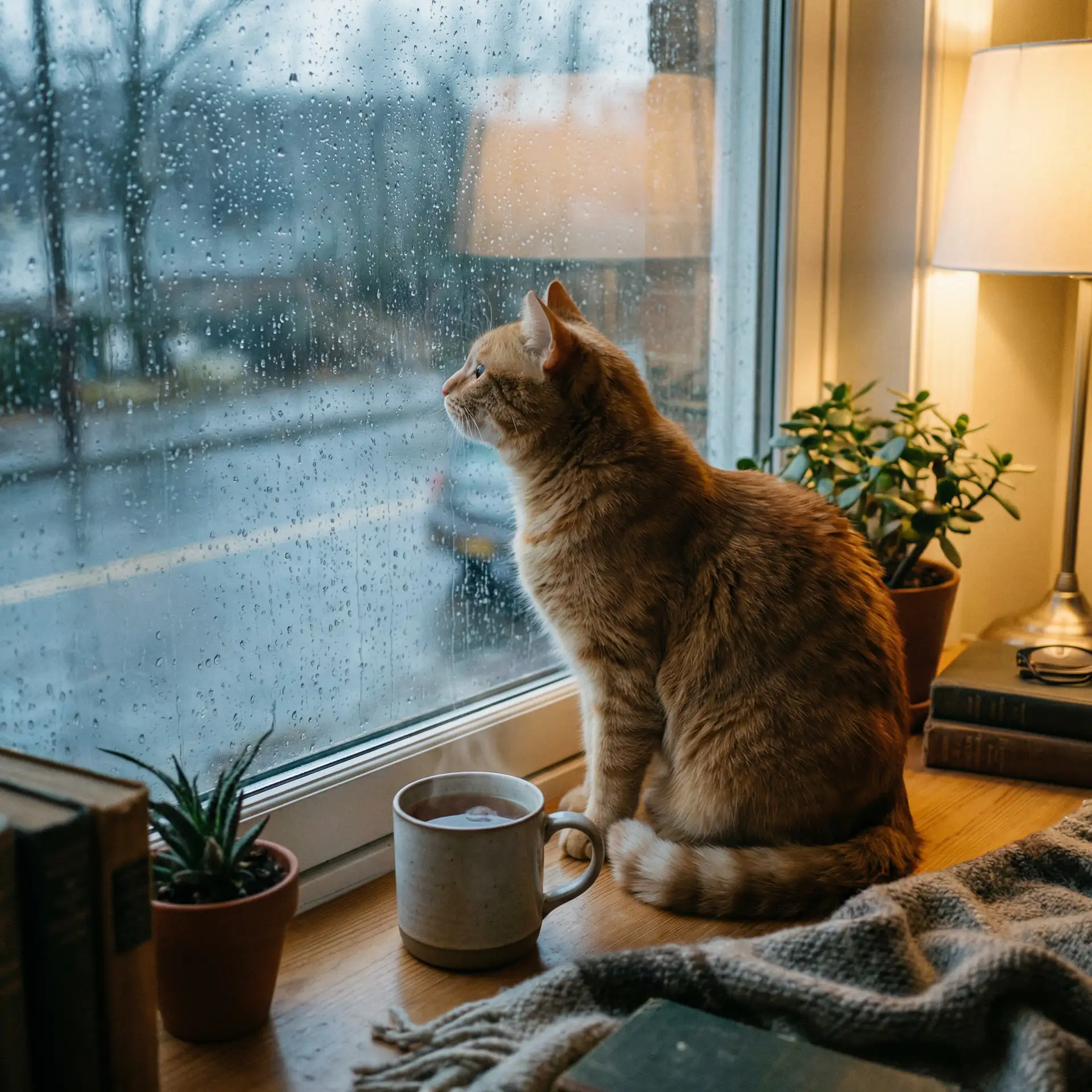 猫咪望着窗外的雨 - 暖暖直播在线观看免费